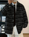 Plaid Lapel Coat