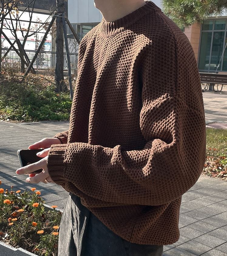 Brown Knit Sweater - De Novo Designare