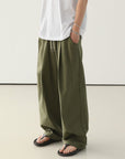 Army Green Linen Pants