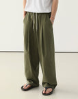 Army Green Linen Pants