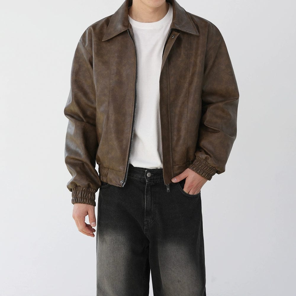 Leather Short Coat - De Novo Designare