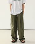 Army Green Linen Pants