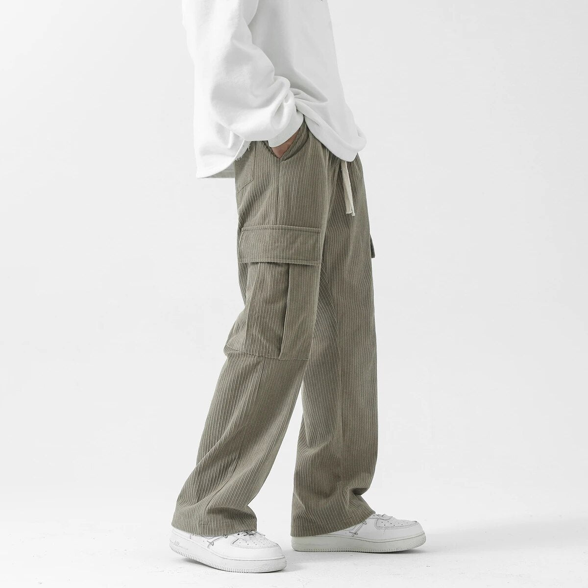 Palm Angels Ankle Drawstring Corduroy Cargo Pants men - Glamood Outlet