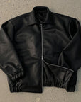 Down Collar Leather Jacket