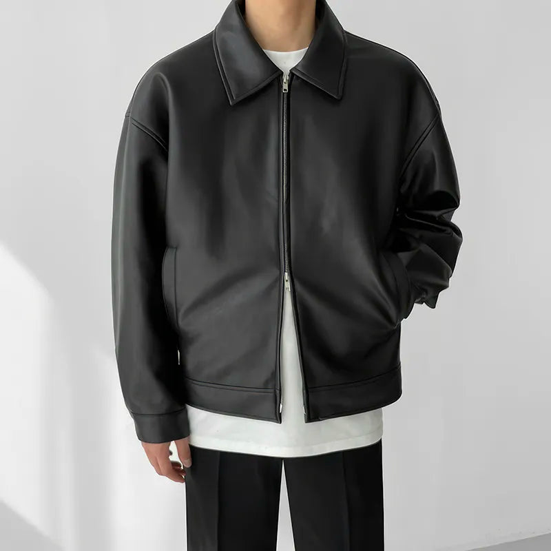 Double Zip Leather Jacket - De Novo Designare