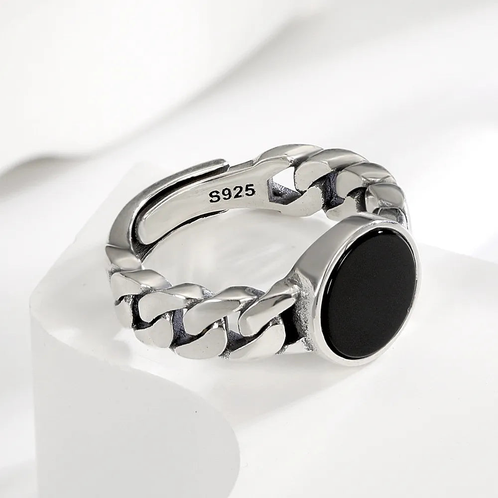 Black Agate Ring - De Novo Designare