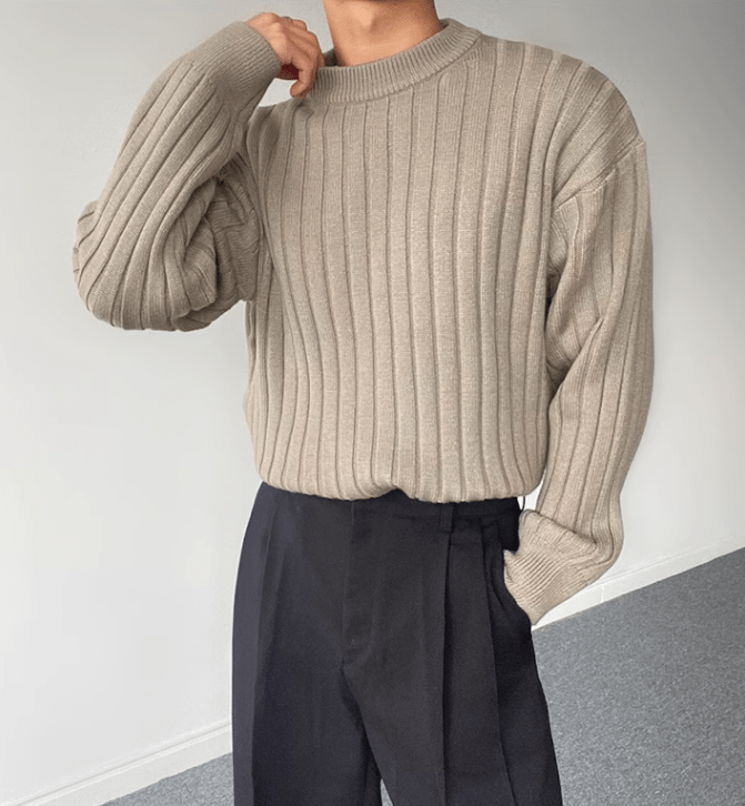 Vertical Knit Sweater - De Novo Designare