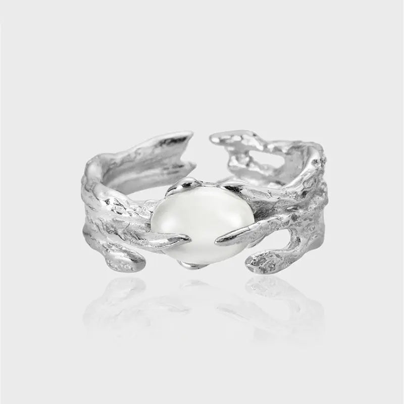 White Agate Ring - De Novo Designare