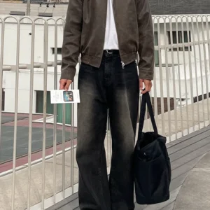Coffee Leather Bomber - Image 4